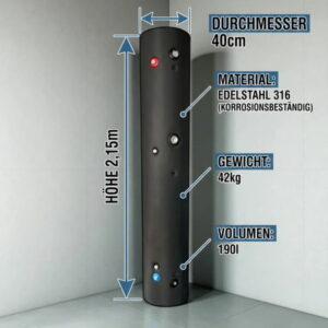 Boiler de inox pentru pompa de caldura